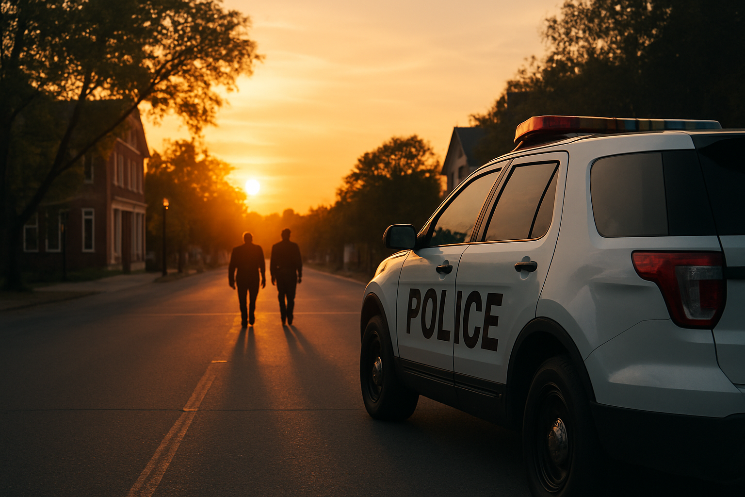 Sunset Over Main Street