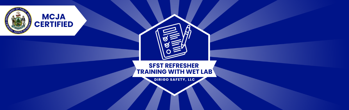 MCJA Certified SFST Refresher Training with Wet Lab Banner